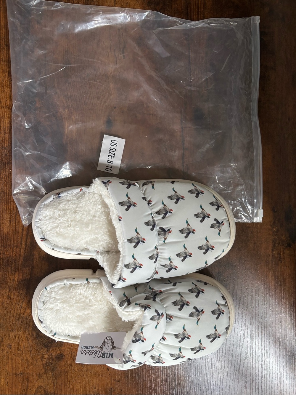 Women’s Mallard Duck Slippers NWT Size 8-10